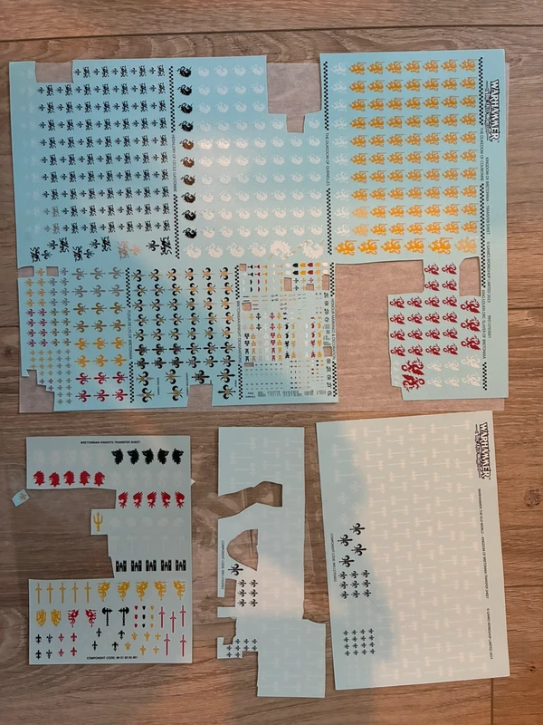 Planches de décalcos de Bretonnie