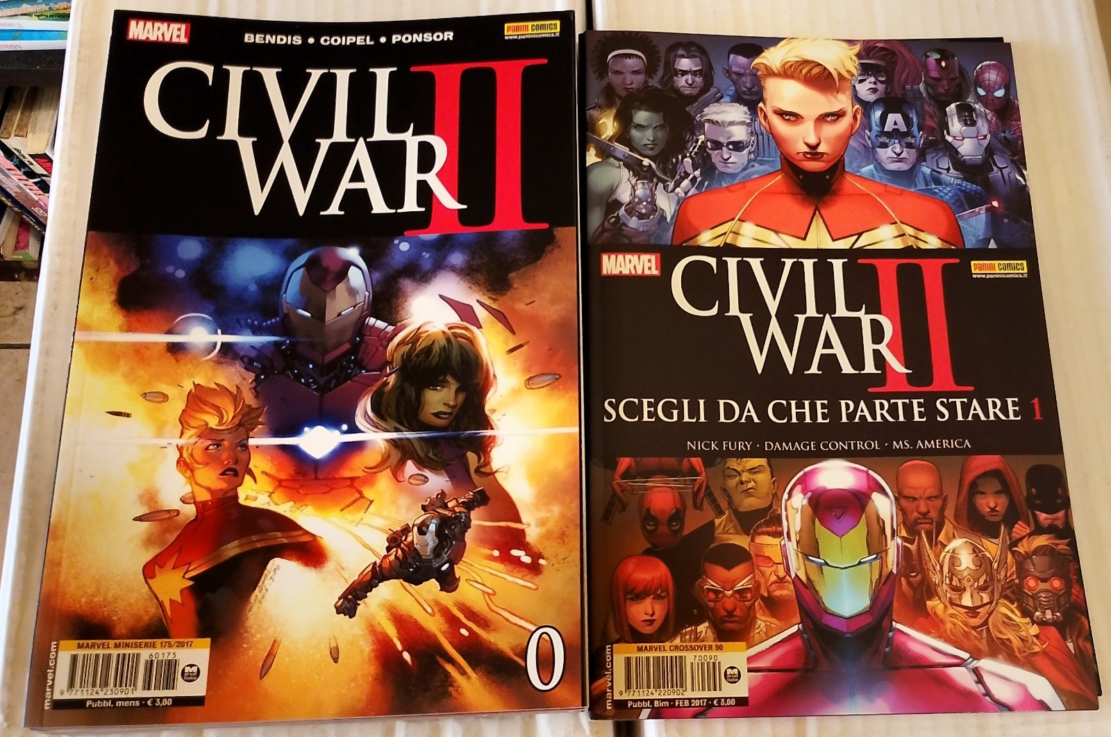 CIVIL WAR II NN.0/8 + SCEGLI DA CHE PARTE STARE NN.1/3 COMPLETE (PANINI) BENDIS