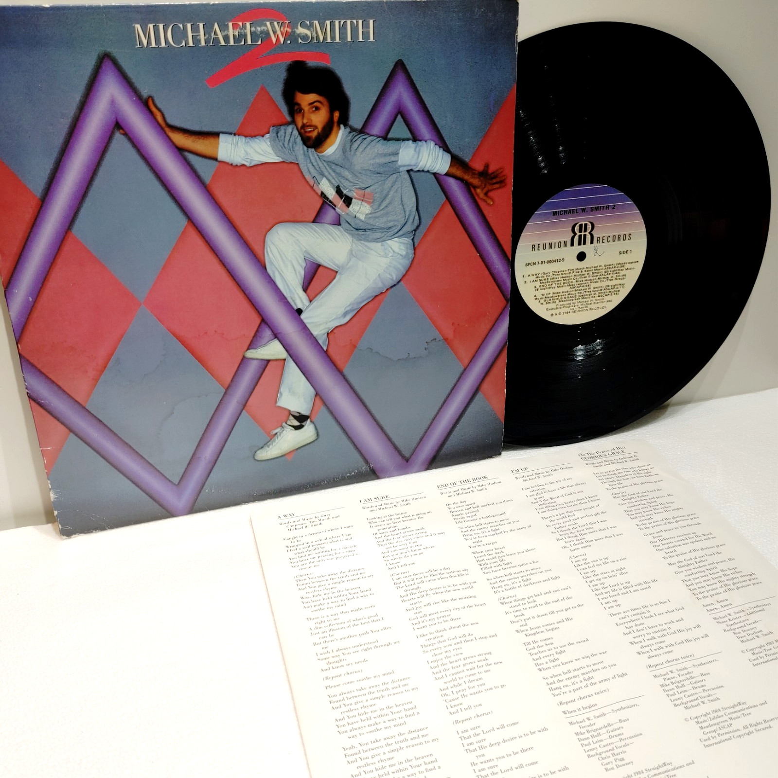 VG+ ~ 1984 MICHAEL W. SMITH 2 LP Vinyl Record w/ Inner ~ Reunion Christian
