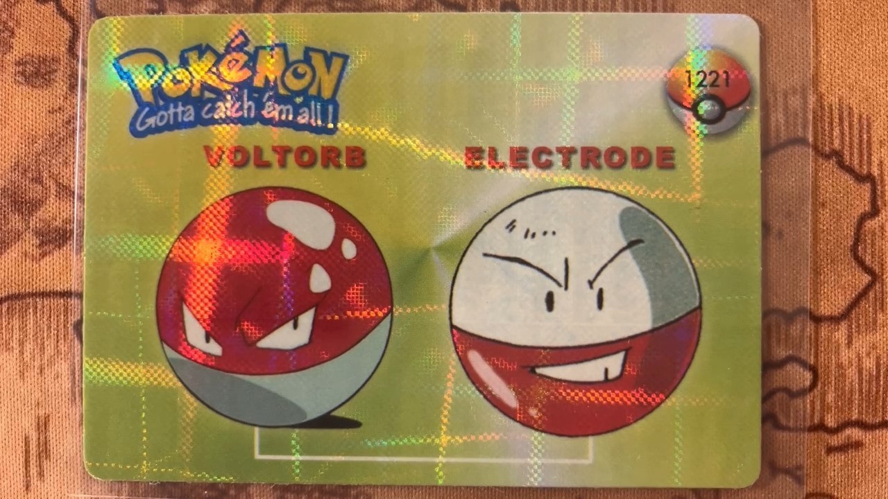 Voltorb Electrode #1221 Holo Pokemon Vintage Vending Sticker -M177