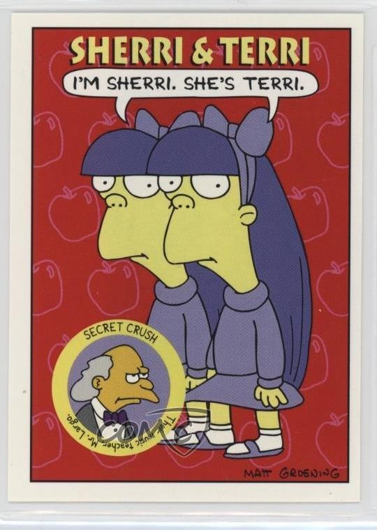 1994 SkyBox Bongo Comics Simpsons Serie 2 Sherri & Terri #S12 0b3