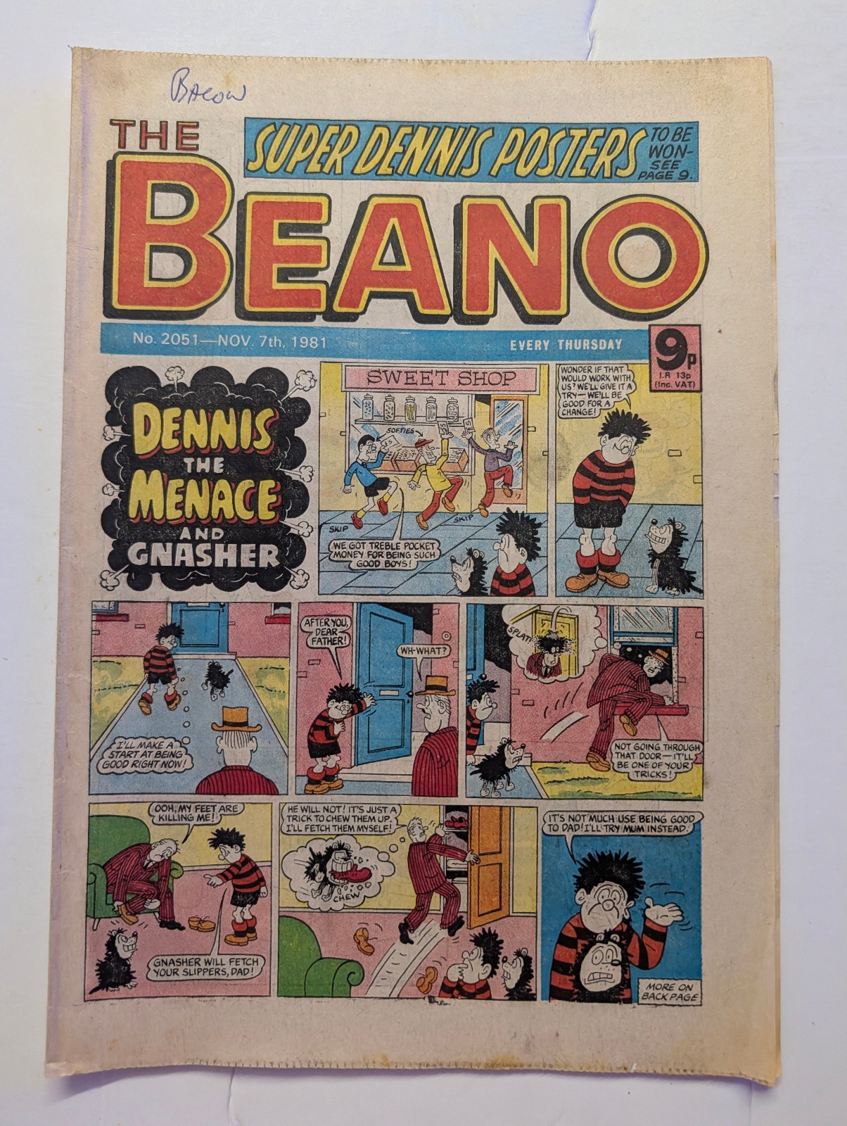 Beano Comic No 2051, November 7th 1981.