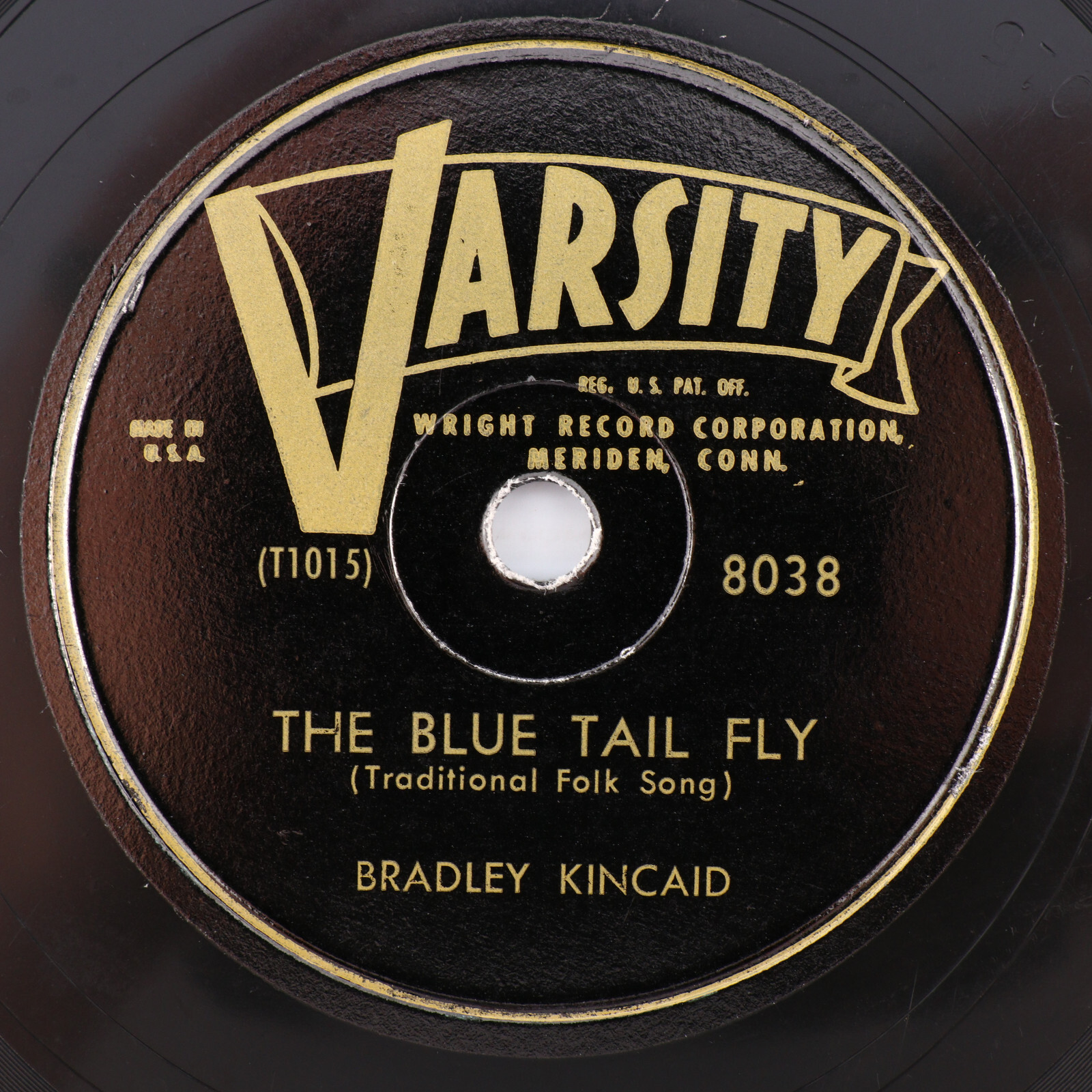 Bradley Kincaid – The Blue Tail Fly / Foot Prints In The Snow  10" 78 rpm  8038