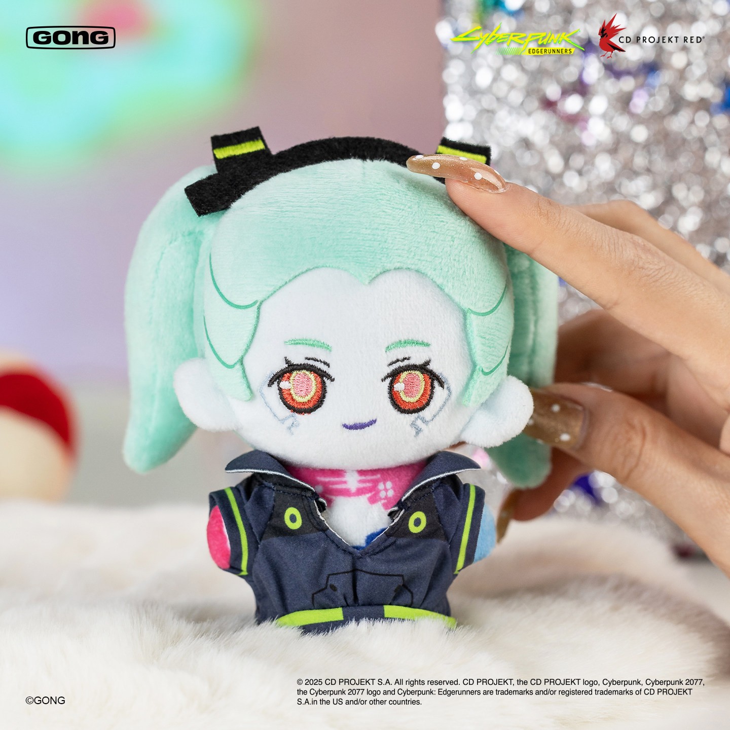 GONG Cyberpunk: Edgerunners Rebecca Peluche Portachiavi Borsa Charm Da Collezione