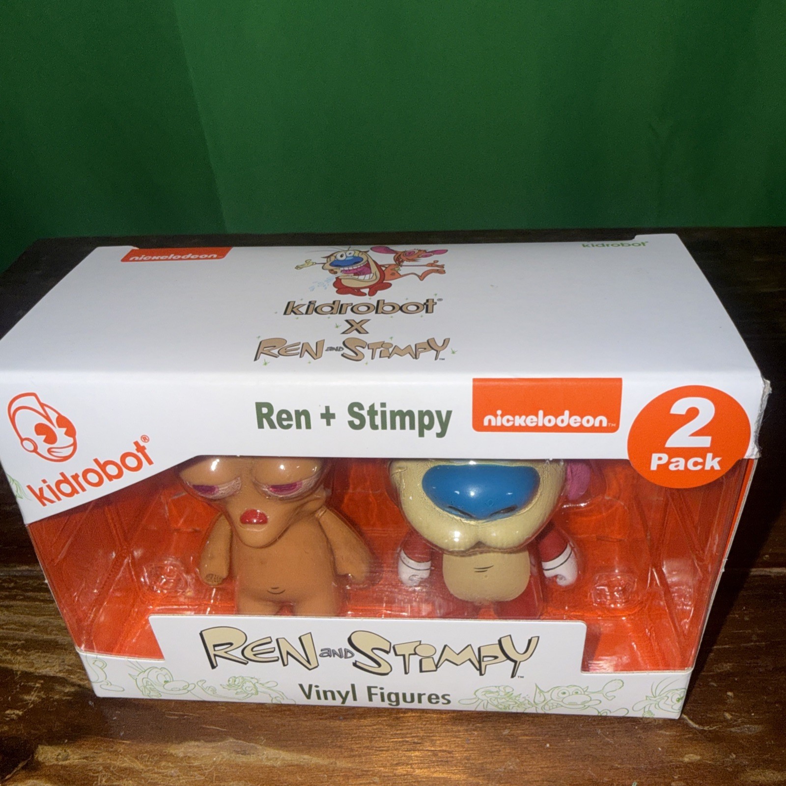 Kidrobot Nickelodeon Ren & Stimpy Vinyl Mini Figures 2 Pack Toy NEW FAST SHIP ⚡️