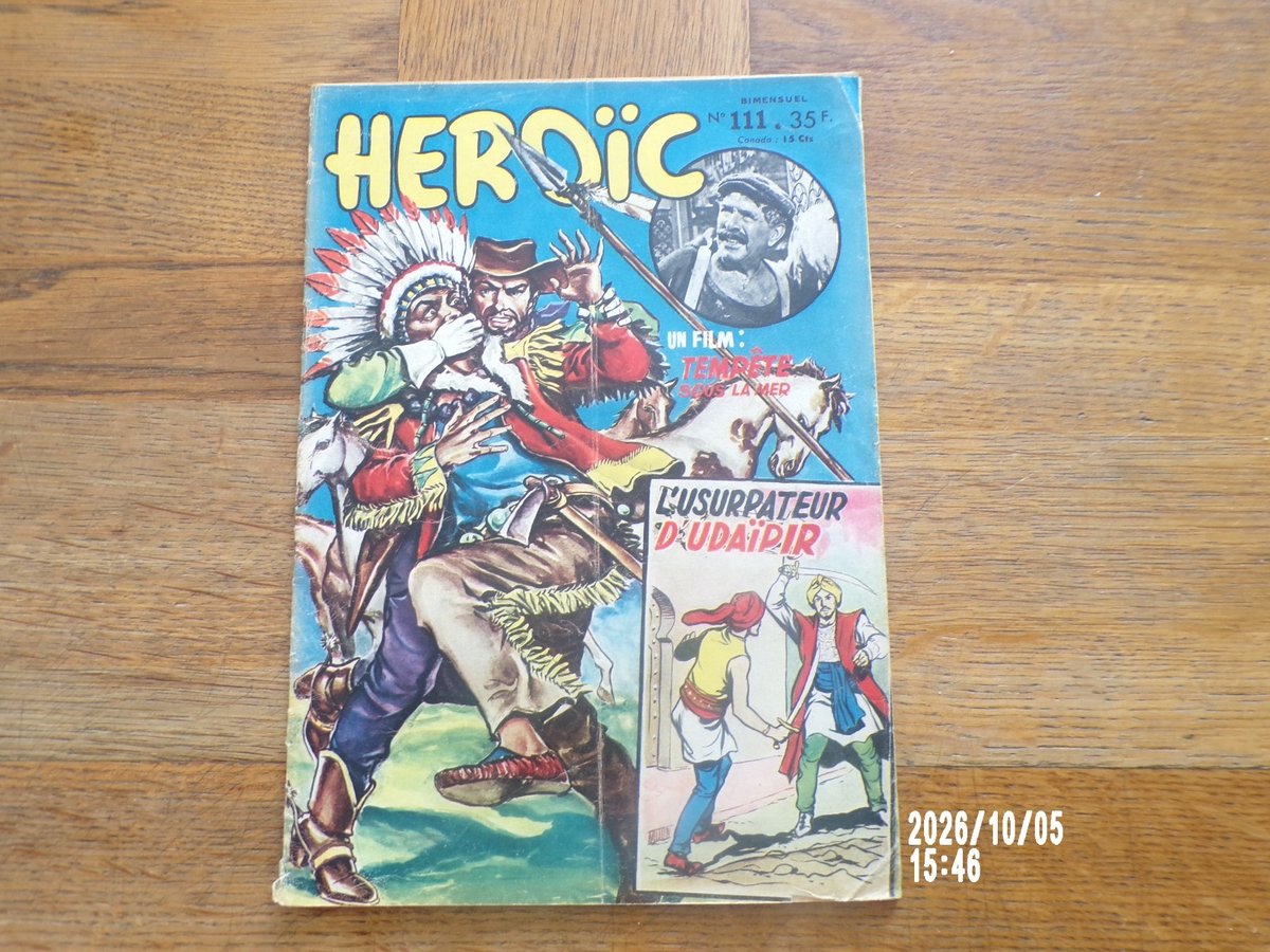 HEROIC n° 111 5/11/1954 KINOWA + FILM TEMPETE SOUS LA MER  + CAPITAINE L'AUDACE