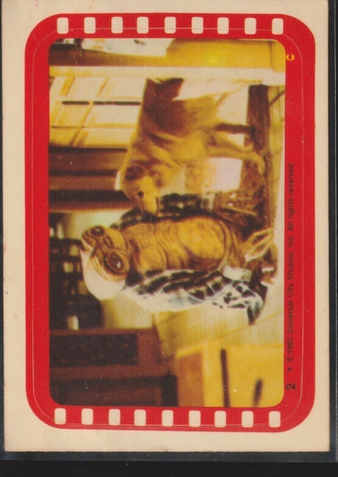 E.T. 1982 and Harvey Sticker 2 ET The Extra-Terrestrial Topps Trading Card TC CC
