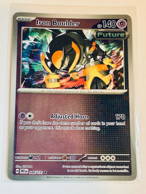 Pokémon Card Prismatic Evolutions TCG Iron Boulder 046/131 Holo Rare