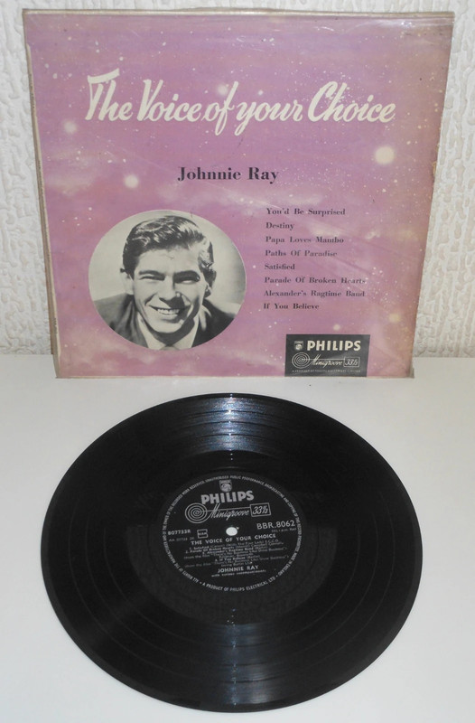 Johnnie Ray The Voice of Your Choice Original 1955 UK 10" LP Phillips Vinyl vinilo