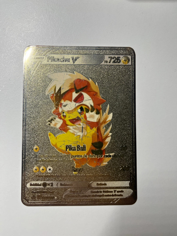 Carta pokemon de metal