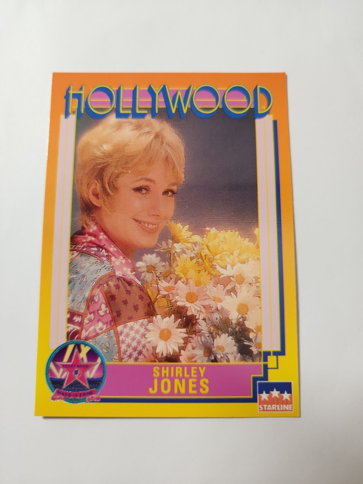 Carta Shirley Jones Hollywood Walk of Fame # 13 Starline Vintage 1991 quasi nuova 