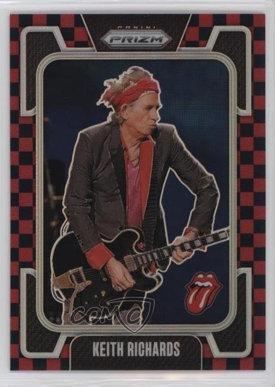 2025 Prizm The Rolling Stones Black & Red Checker /179 Keith Richards #43 01mu