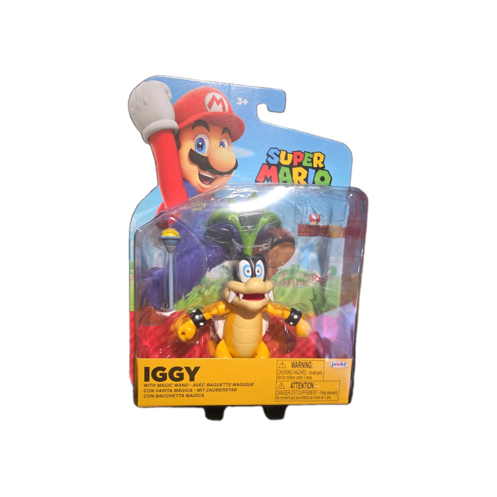 Jakks Pacific Super Mario Iggy Koopa 4 Inch Figure New 2026 Sealed