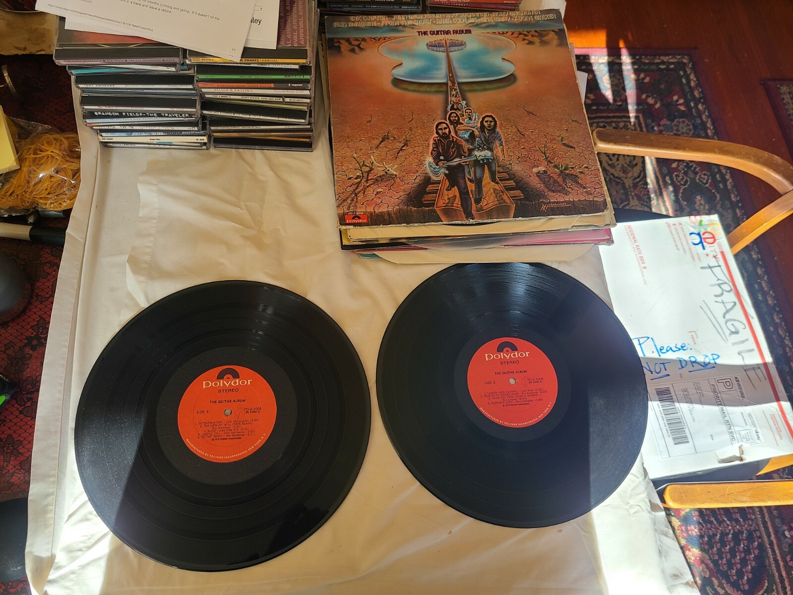 The Guitar Album 2X Double Vinyl Record LP 2-3008 Polydor Clapton Wray Gallagher