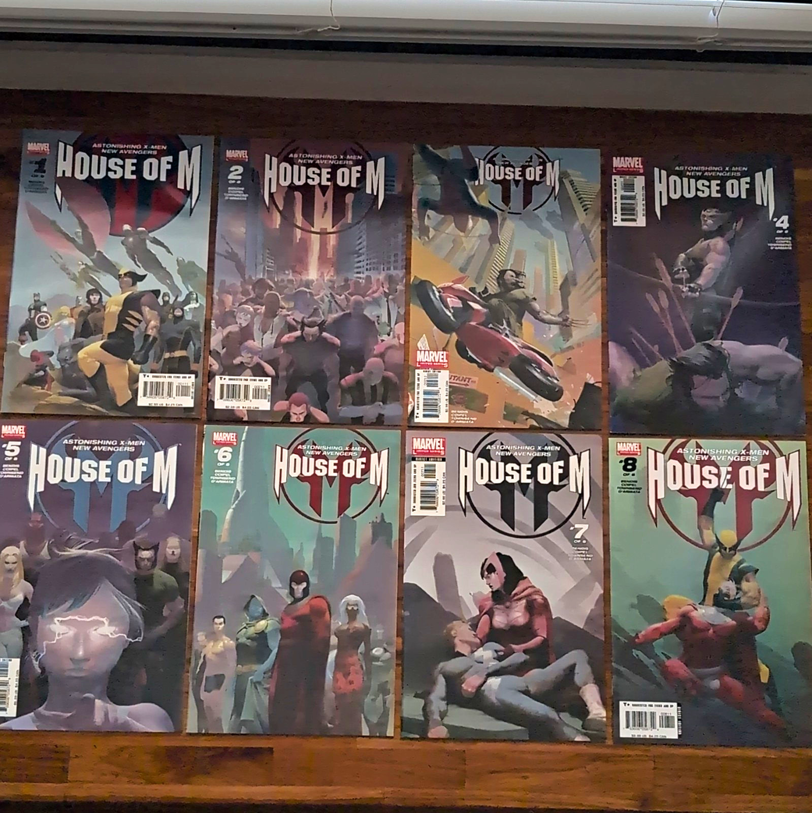 House of M #1-8 serie completa Marvel Comics 2005 Bendis Coipel X-Men Avengers