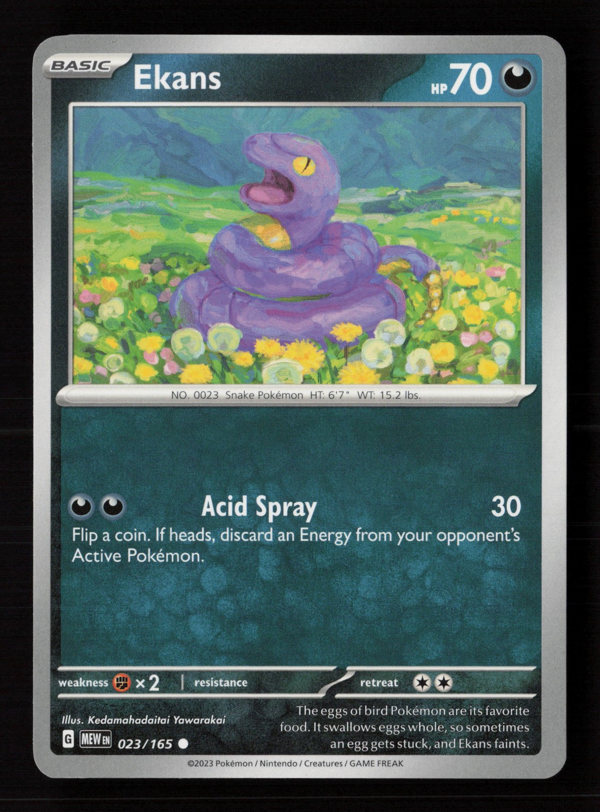 Carta Pokemon Ekans 023/165 Scarlatto e Viola 151