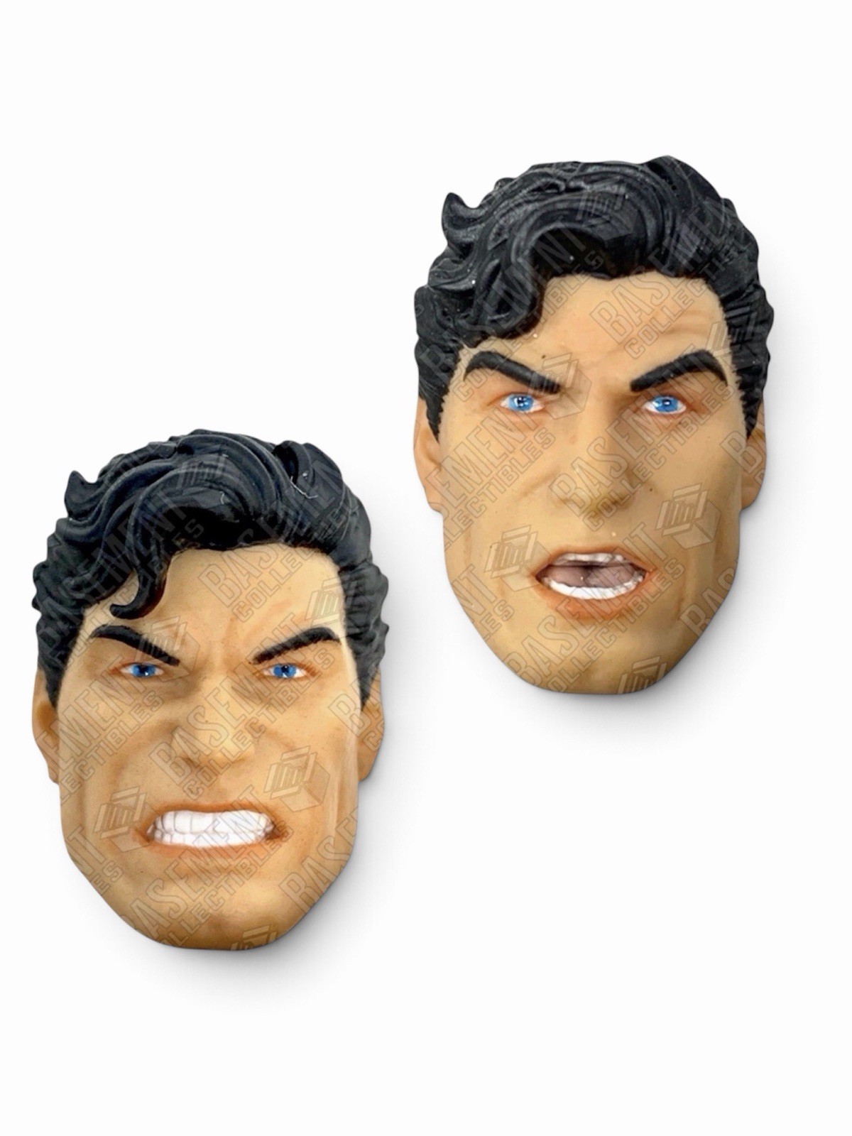 Mezco One:12 Superman: Man of Steel - Sculture testa arrabbiata e sorpresa scala 1:12