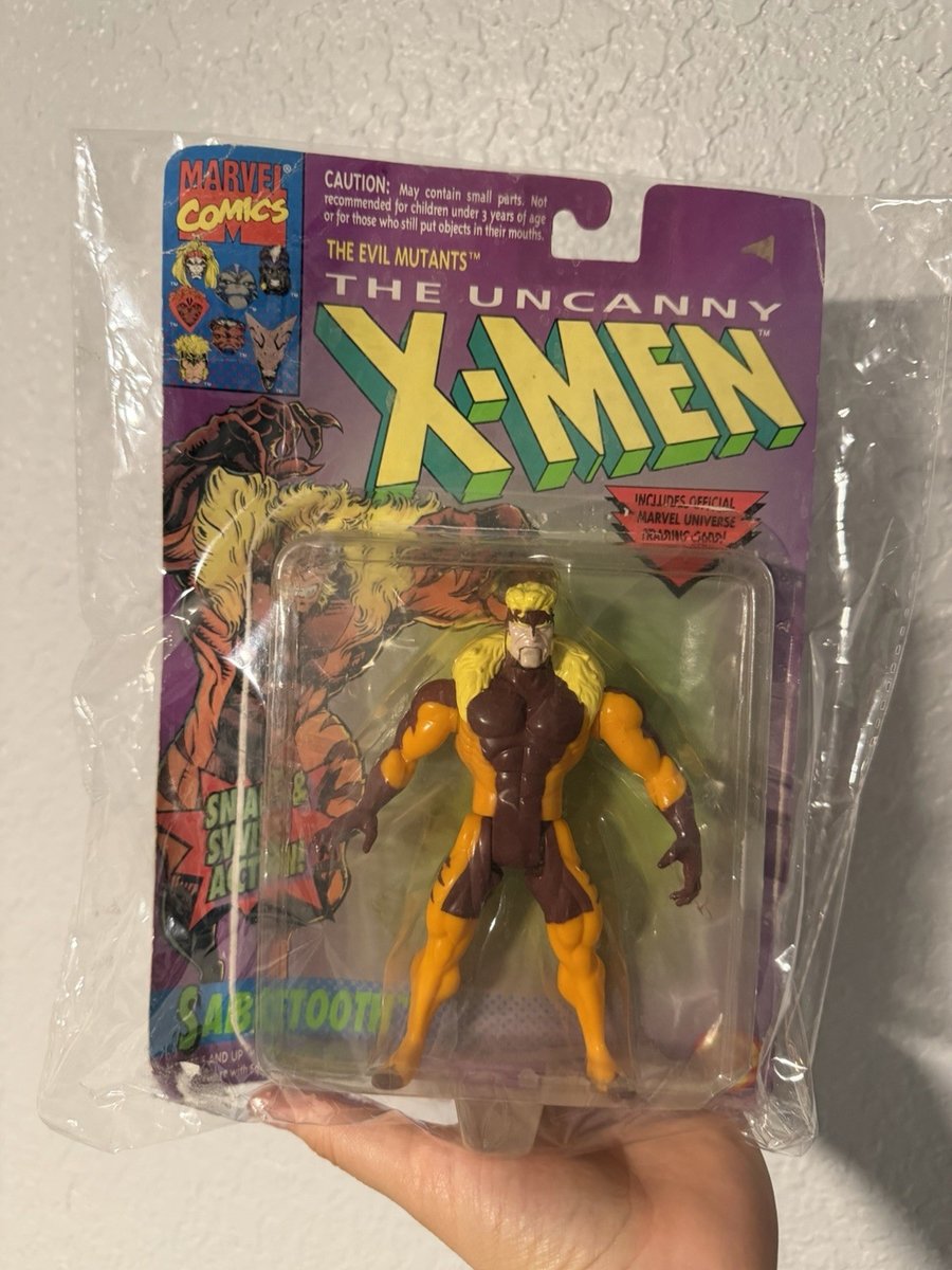 1993 Evil Mutants The Uncanny X-men Sabertooth Modellino Toy Biz Aperto