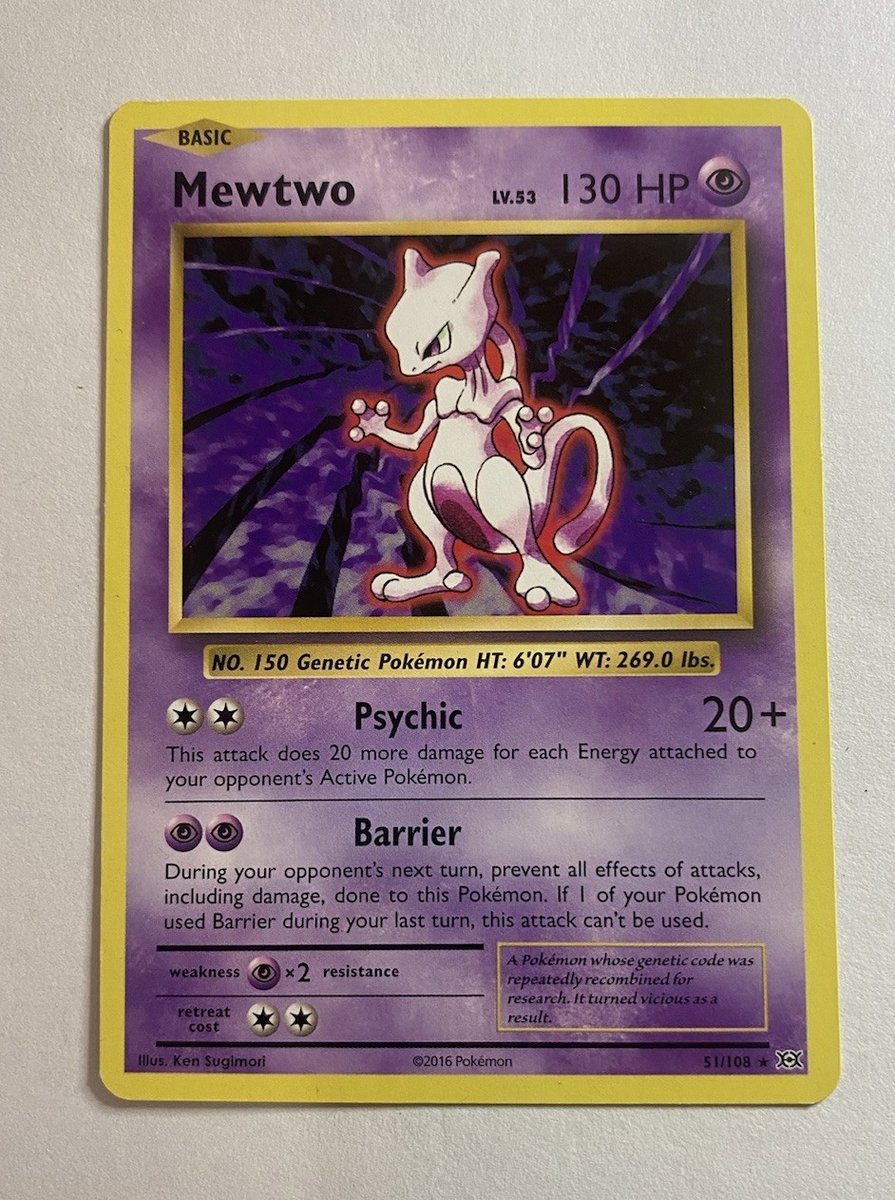 Mewtwo Pokemon XY Evoluzioni 51/108 Pokemon Mewtwo