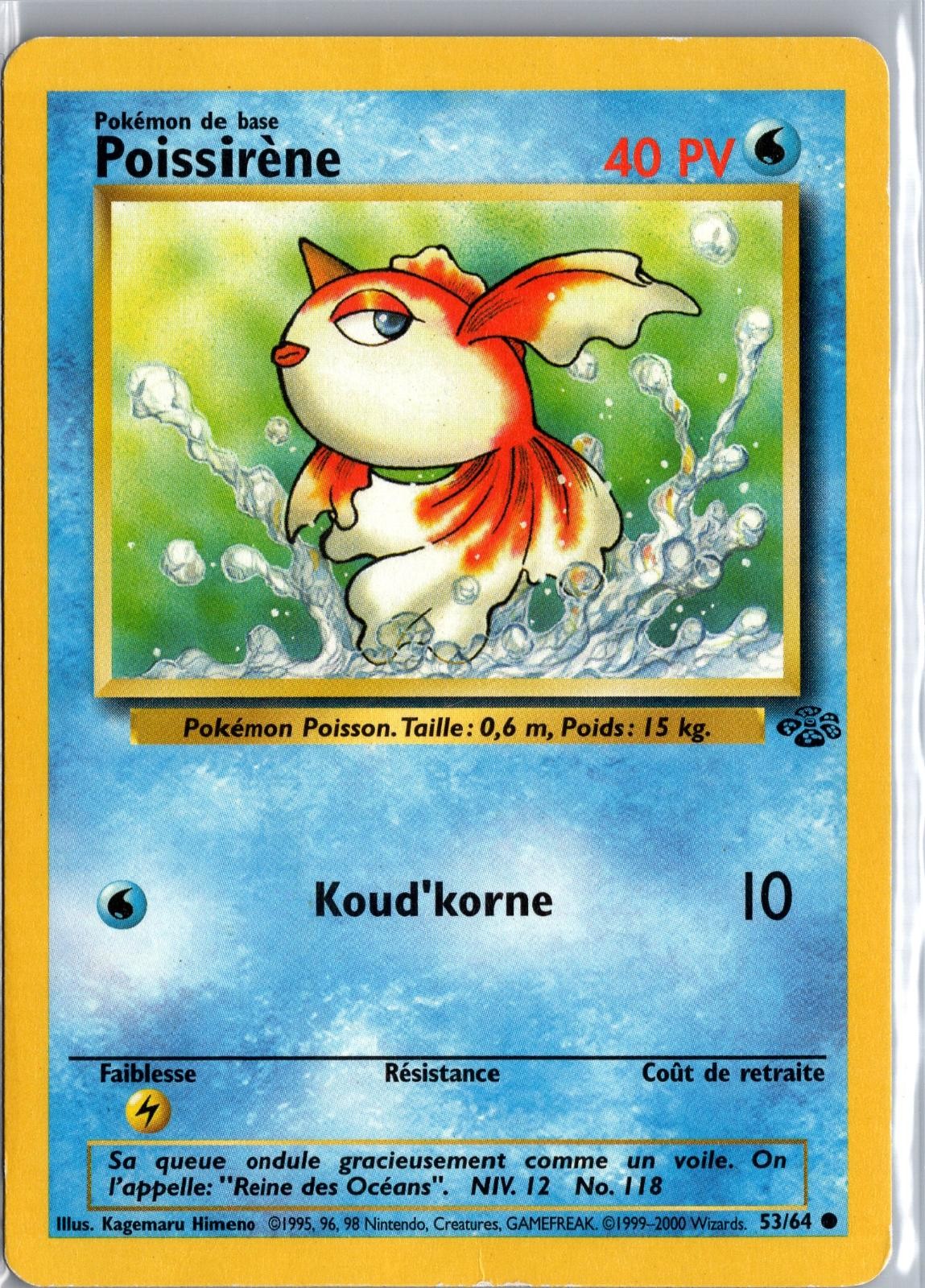 Goldeen 53/64 Pokemon giungla comune illimitato giocato moderatamente