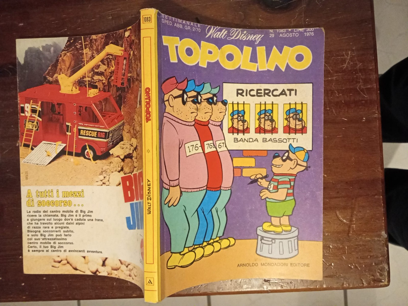 TOPOLINO LIBRETTO N 1083 1976 CON BOLLINO OTTIME CONDIZIONI
