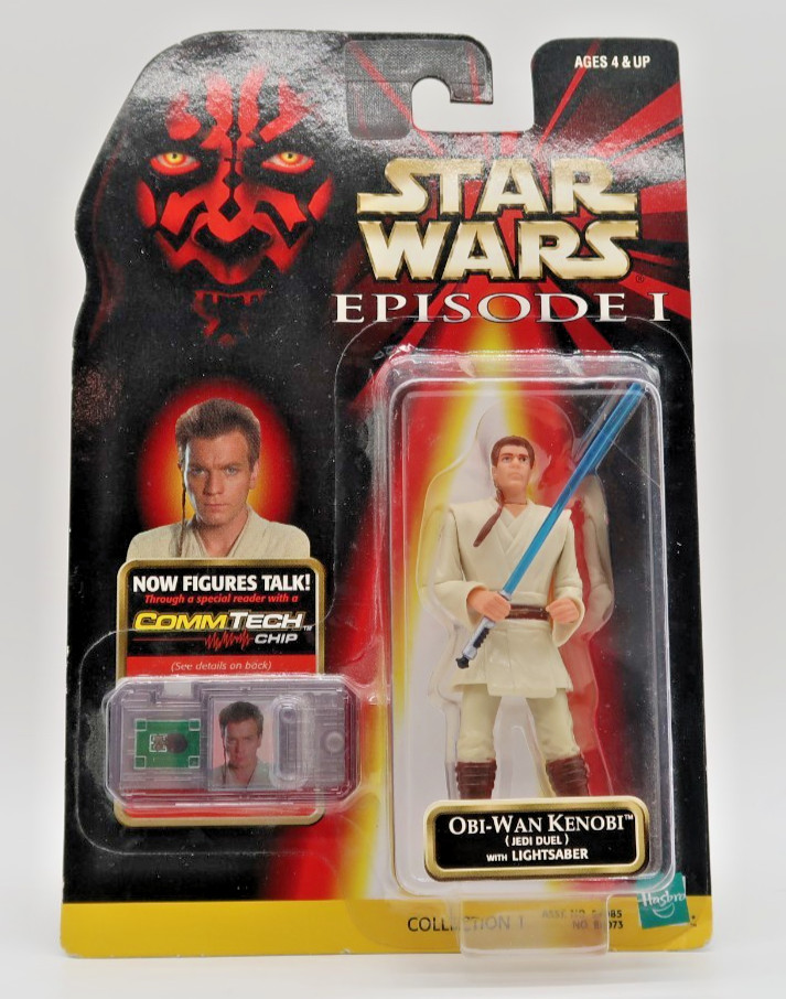 Star Wars Episode 1 Obi-Wan Kenobi CommTech Action Figure 1998 Hasbro
