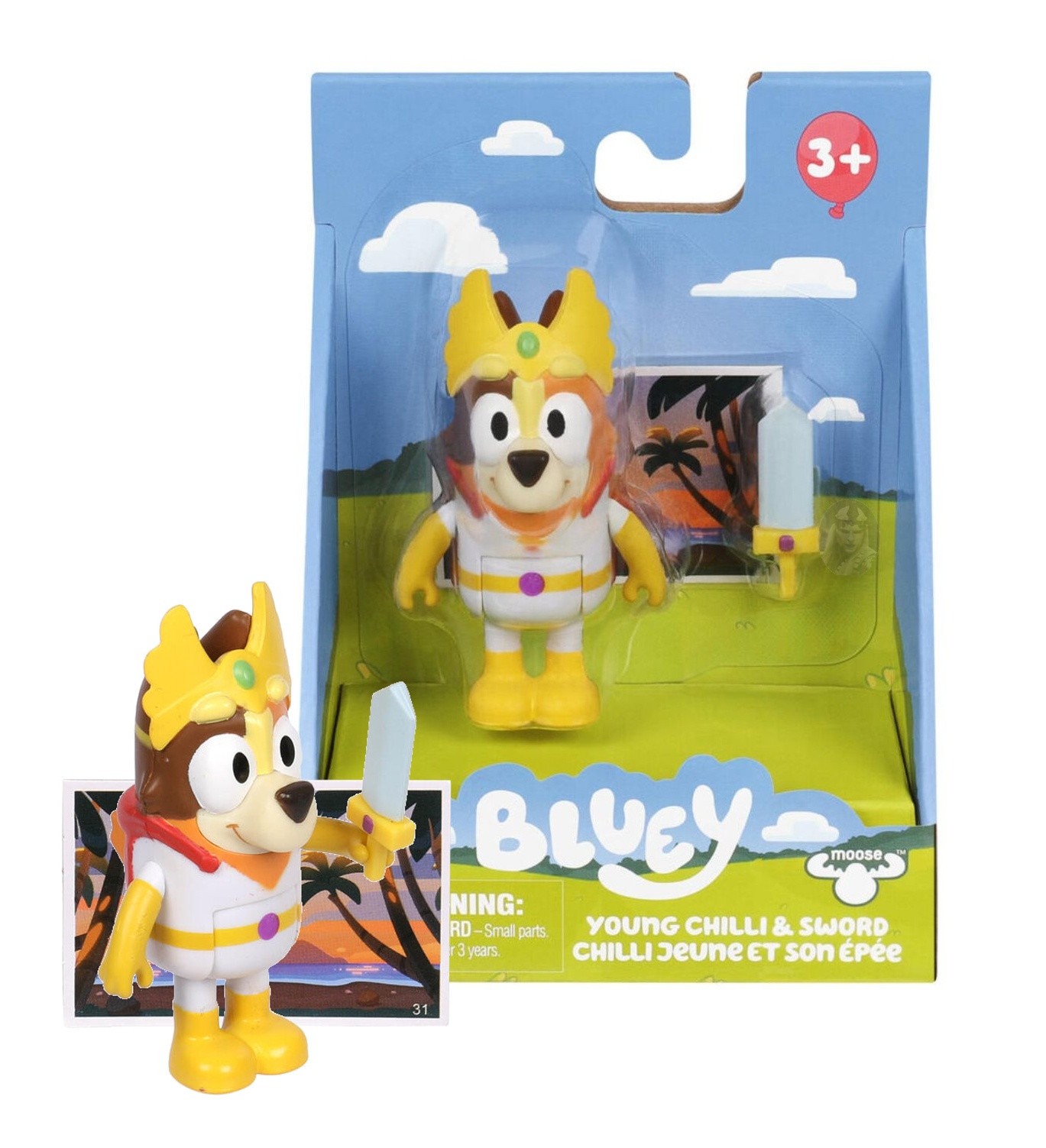 Bluey Young Chilli & Sword 2.5" Figure New in Package