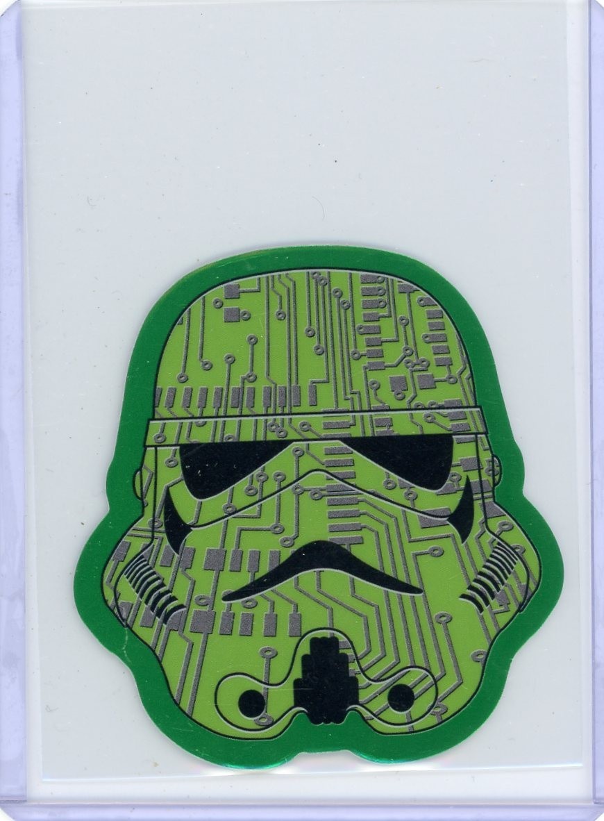 Elmetto Comando Stormtrooper Cromato 2026 Topps Star Wars SC-1 Verde 50/99