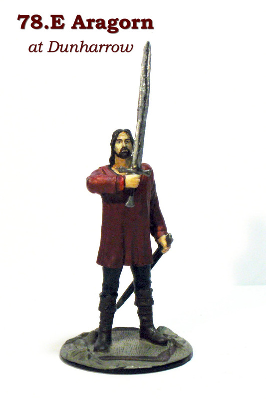 Lord of the Rings Aragorn at Dunharrow Collectible Metal Miniature Eaglemoss Collection #78 (E)