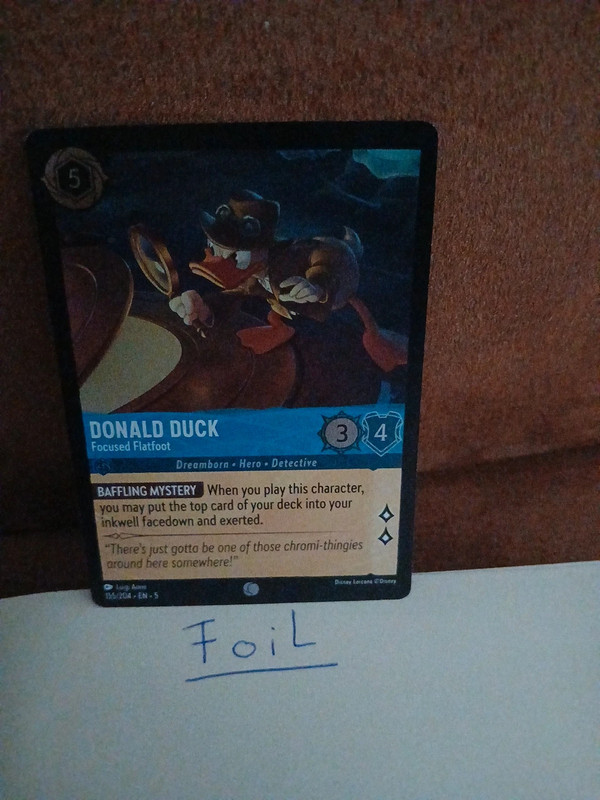 Foil donald duck 155/204 lorcana set 5