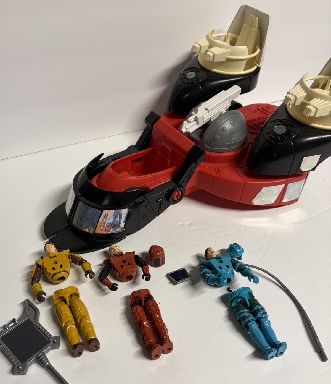 Carro e figurine vintage visionari cattura 1987 Hasbro Feryl, Leoric & Cindar