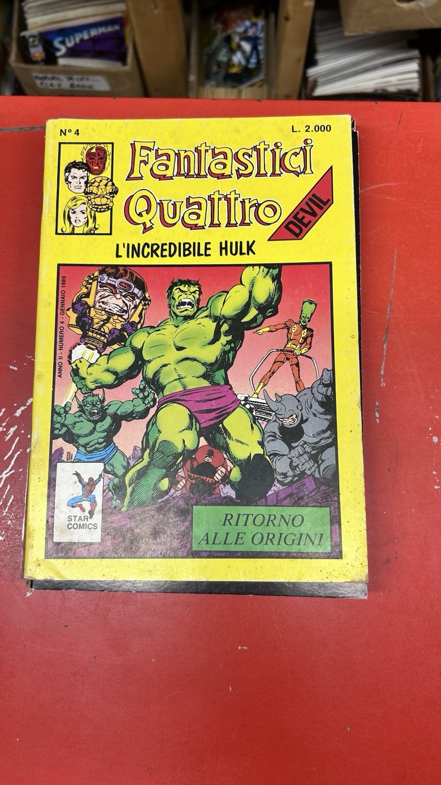 Star Comics Fantastici Quattro n.4 Ritorno alle origini 1989 Hulk Devil ITA