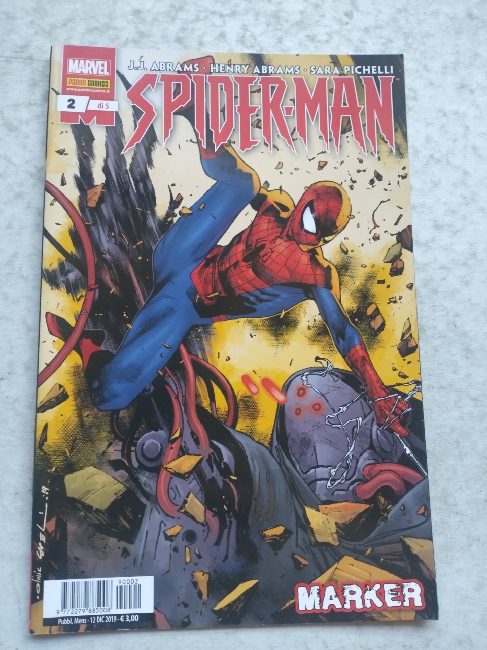 SPIDER-MAN N.2 MARKER - PANINI 2019  n