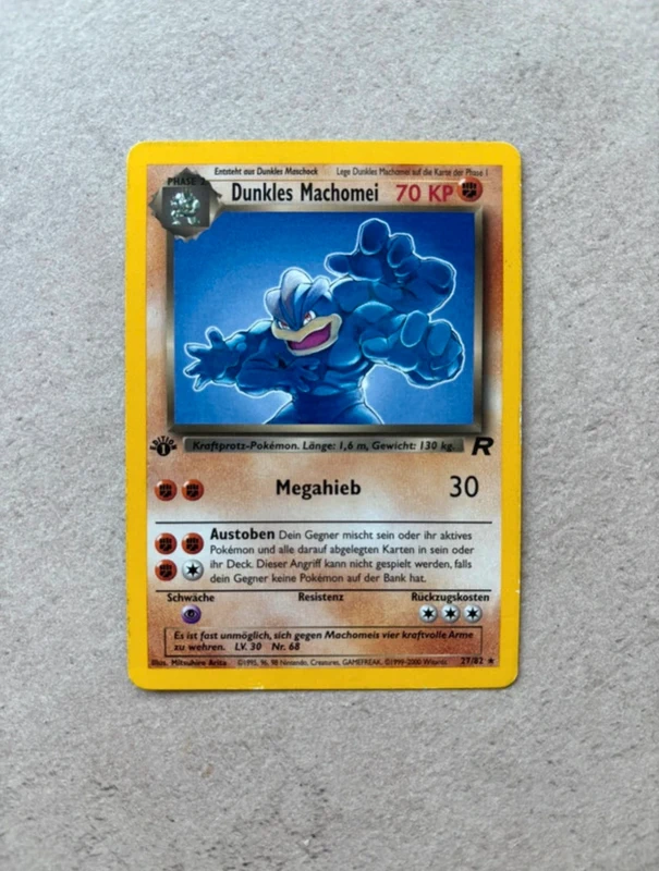 Pokémon Karte Dunkles Machomei