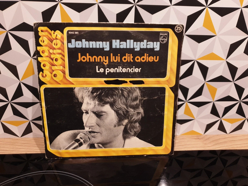 Vinyle 45T Johnny Hallyday - Johnny lui dit adieu - Le pénitencier - Belgique - Philips 6042.385