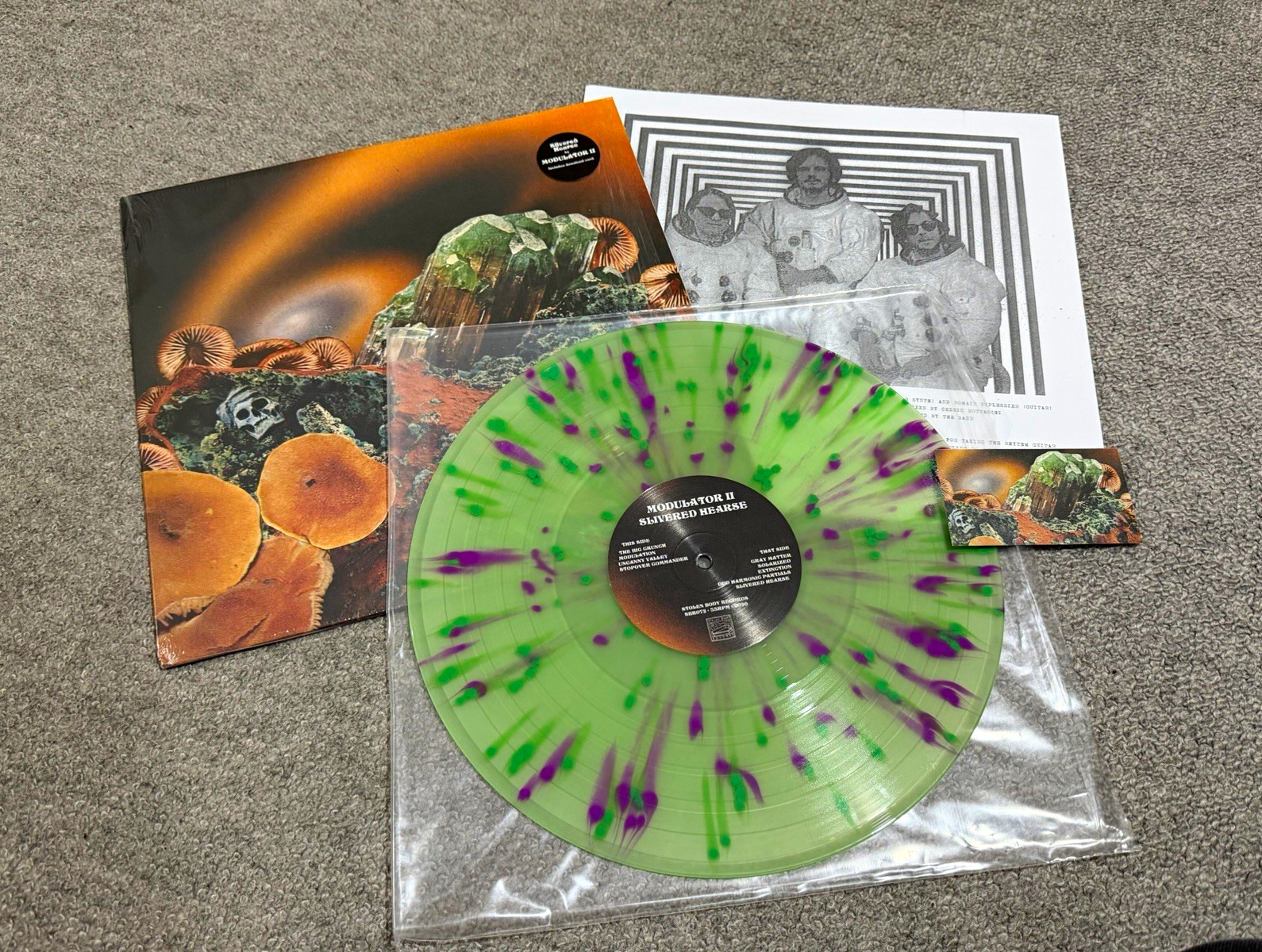 Modulator II - Slivered Hearse 12" LP 2019 Silver Age Green/Purple Splatter