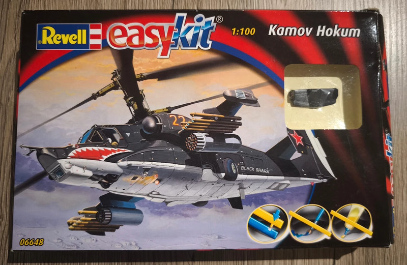 (Lot N°2) Revell EasyKit Kamov Hokum Ka-50 Hélicoptère 1/100 Maquette Neuve en Boîte