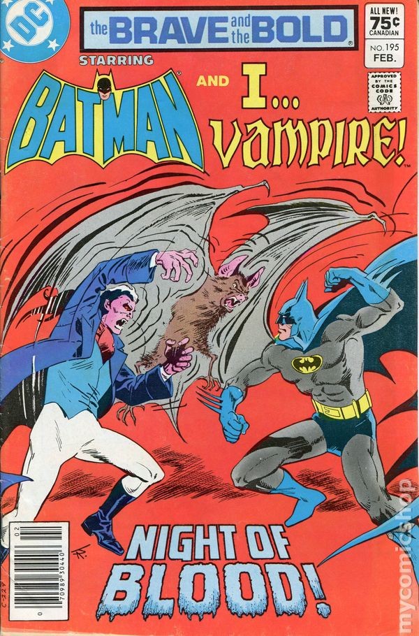 Brave and the Bold Canadian variante di prezzo #195 FN 6.0 1983 immagine stock