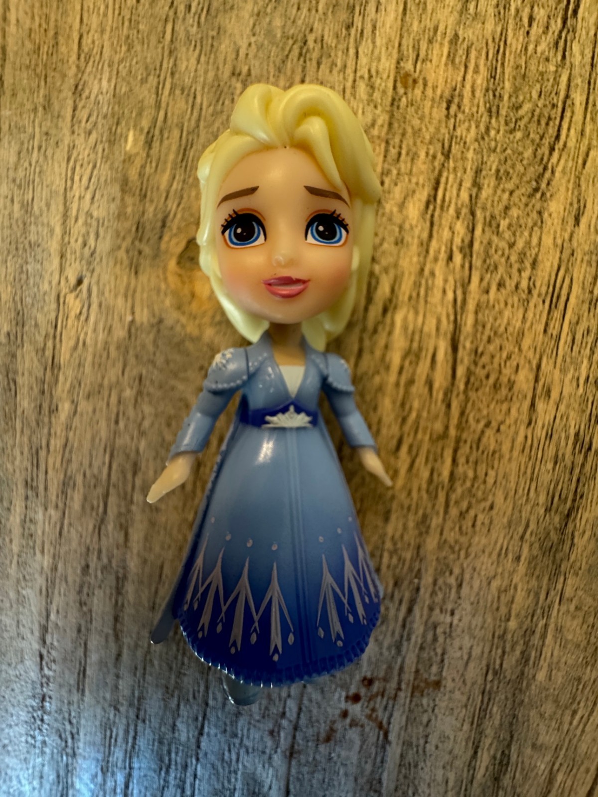 Disney Frozen Elsa Mini Doll Poseable Figure Small 3in Blue Dress
