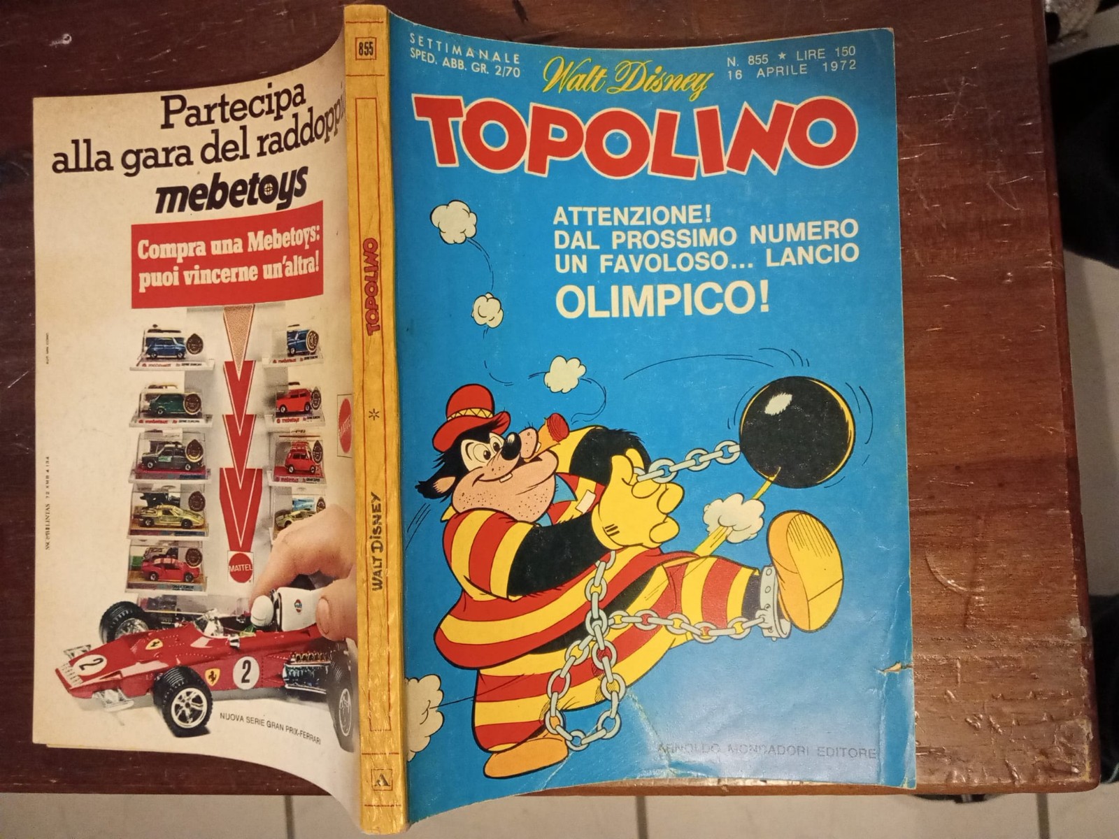 TOPOLINO LIBRETTO N 855 1971 CON BOLLINO BUONE CONDIZIONI