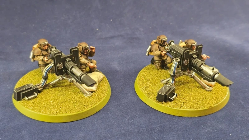 GW Warhammer 40K Astra Militarum Plastic Cadian Guard Heavy Weapons Painted!