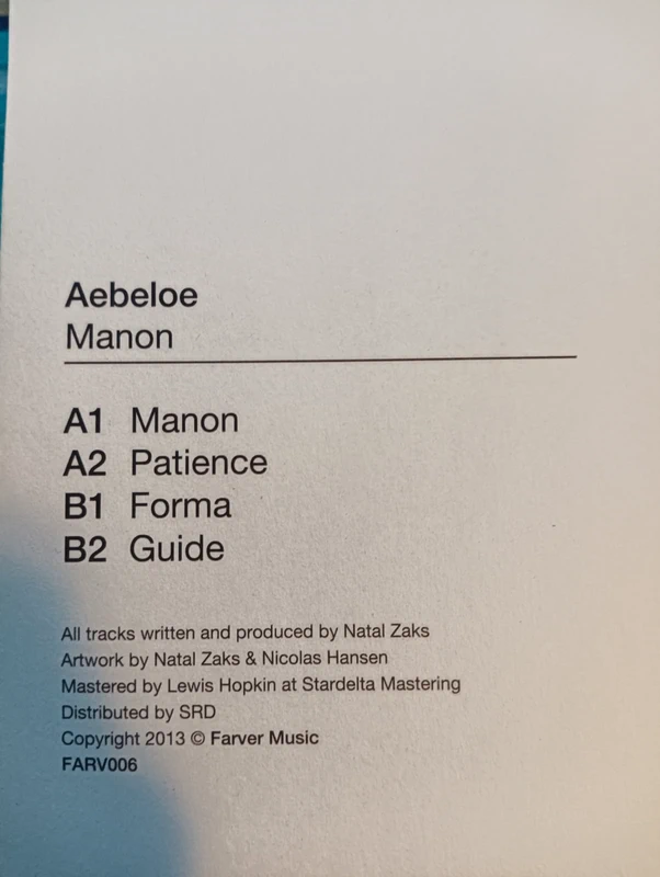 Aebeloe - Manon ep