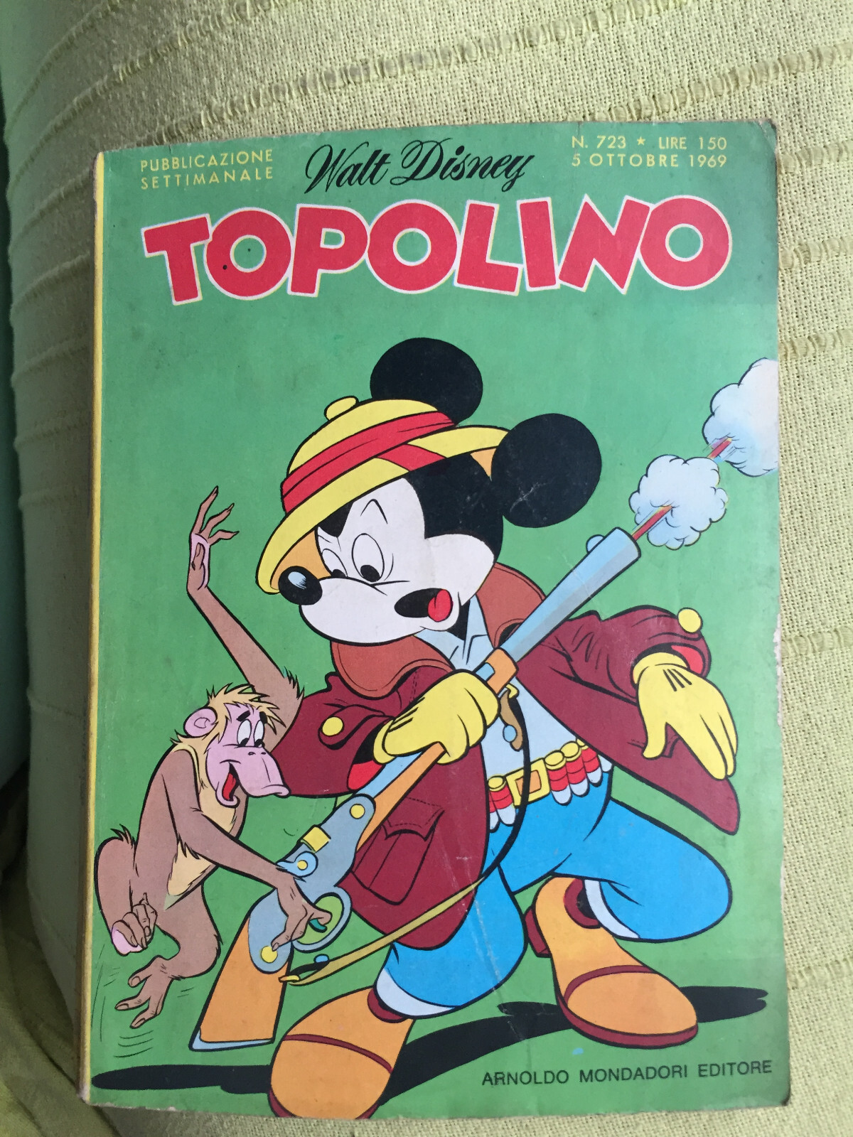 TOPOLINO N° 723 - 5 OTTOBRE 1969,  BOLLINI+CARTOLINA ABBONAMENTO, OTTIMO!