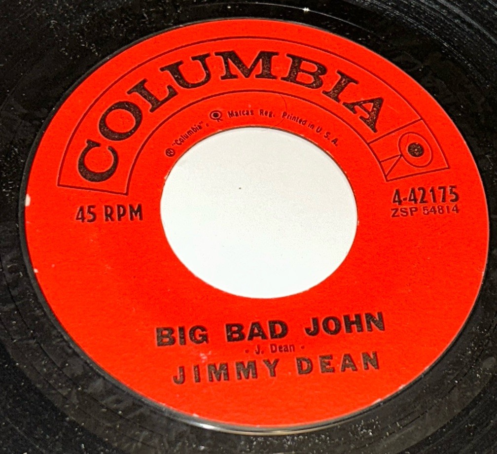 Jimmy Dean Big Bad John & Little Black Book 45 Rpm 7” Vinyl 233B18