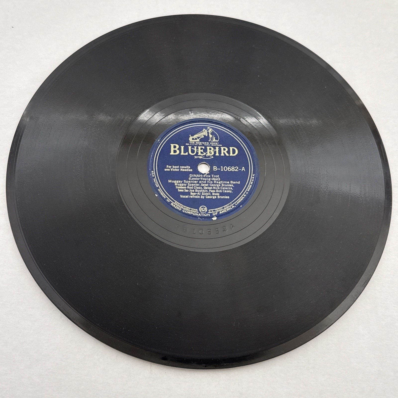 Muggsy Spanier - Dinah / (What Did I Do To Be So) Black And Blue 78 RPM Bluebird