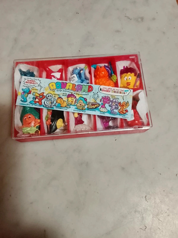 Serie Completa Kinder Aqualand 1997 - Edizione Tedesca con Box e Cartina