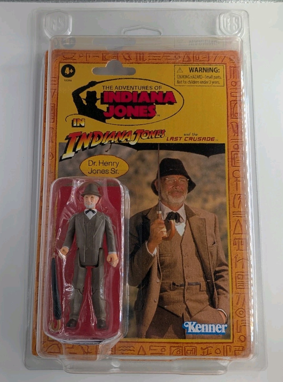 Kenner Hasbro 2023 Indiana Jones Action Figure Dr Henry Jones Sr. con protettore