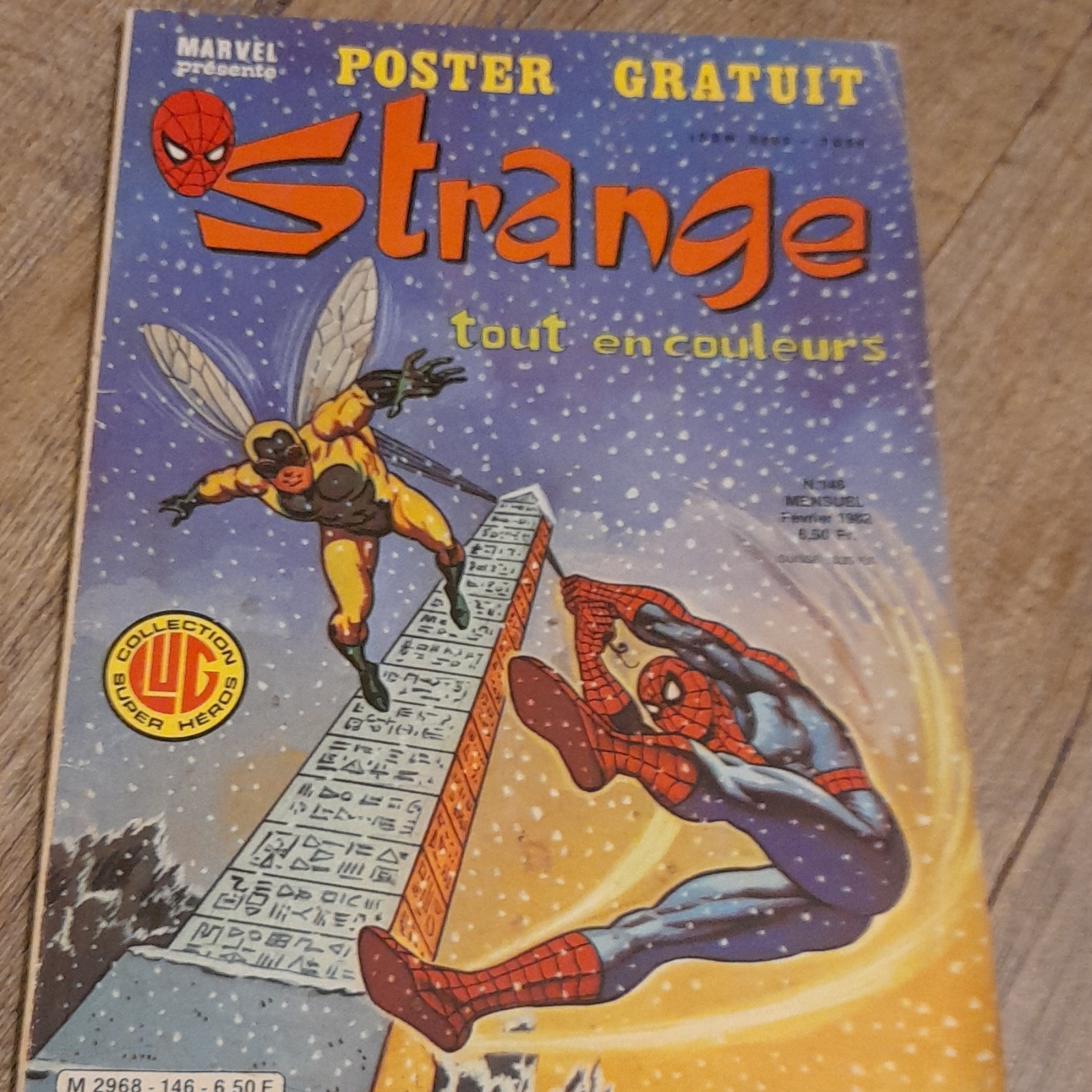 Éditions Lug Strange n°146 1982 Marvel Spider-Man Iron Man avec poster