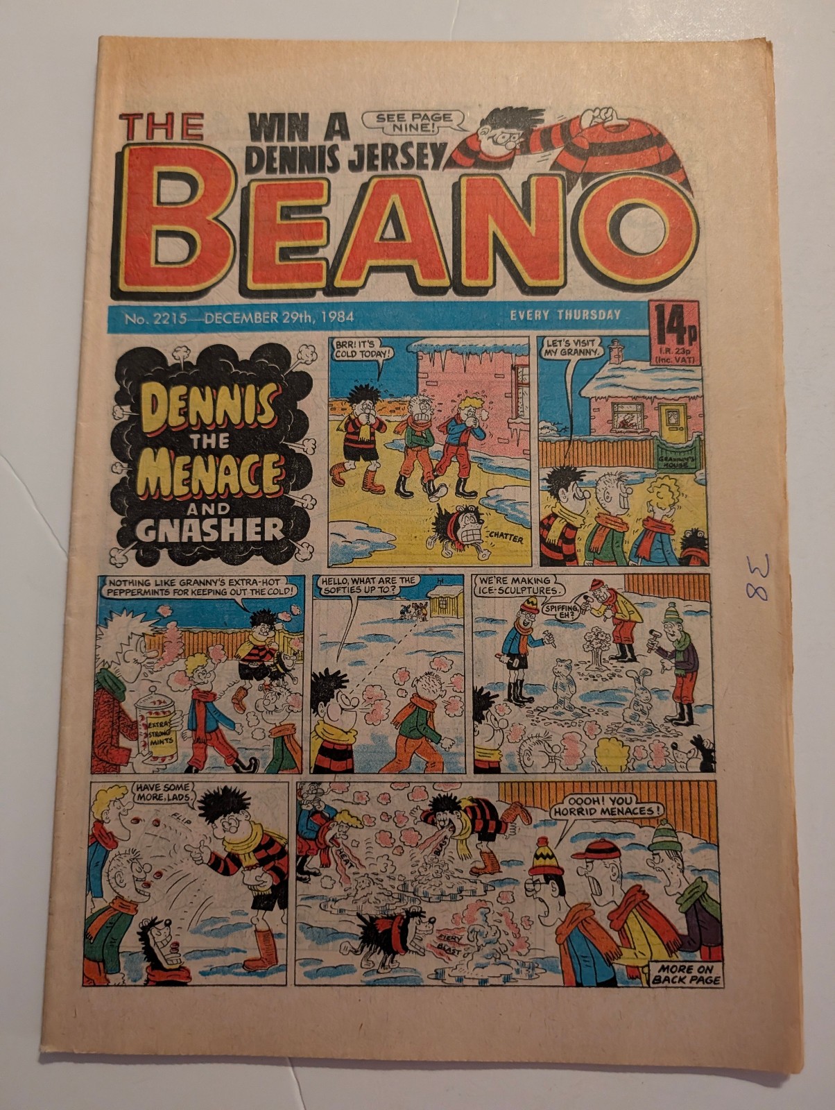 Beano Comic No 2215, December 29th 1984.
