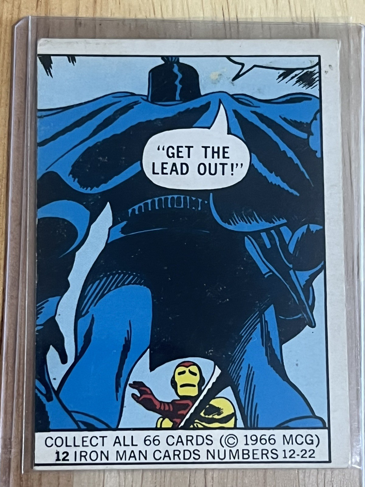IRON MAN 1966 DONRUSS MARVEL SUPER HEROES #12 TIRA FUORI IL COMANDO!  Esordiente vedi foto